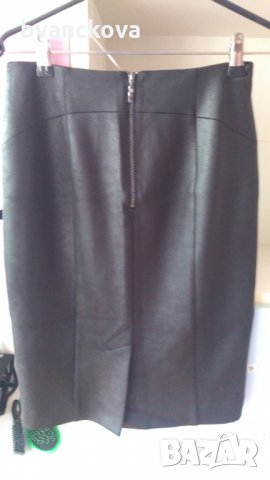 Черна пола имитация на лицева кожа Bobo Zander, снимка 2 - Поли - 34881836