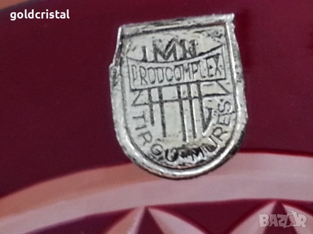 Кристална ваза цветен червен кристал, снимка 4 - Антикварни и старинни предмети - 36981971