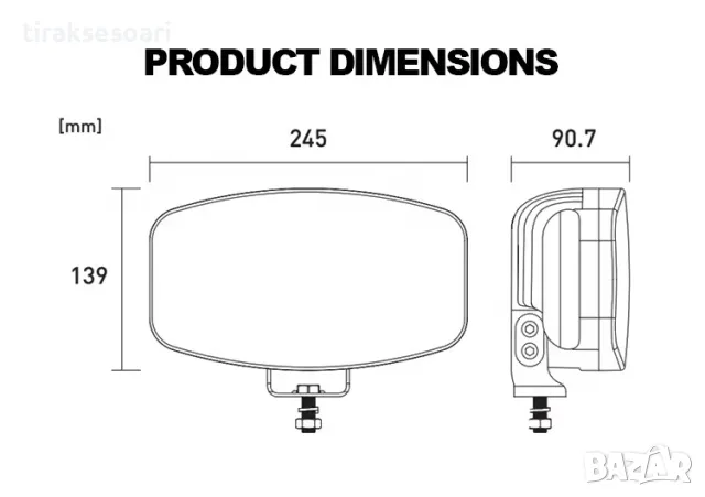 278W Оригинални Мощни LED Диодни Фарове Халогени за Ролбар за Камион, снимка 3 - Аксесоари и консумативи - 48408893