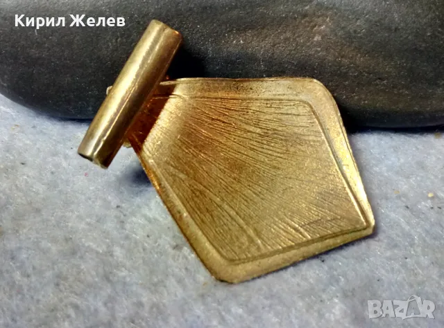 СТАР РОМБОИДЕН АР ДЕКО ПОЗЛАТЕН МЕДЕН ПЕНДАНТ с ЮВЕЛИРНО ФАСЕТИРАН ОБСИДИАН 48803, снимка 10 - Антикварни и старинни предмети - 48818737