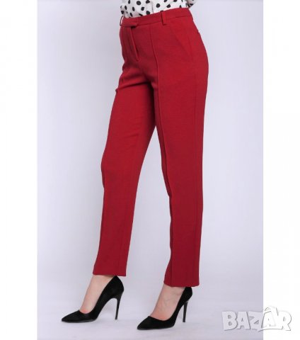 Червен дамски панталон Melli London EU 46, снимка 2 - Панталони - 18357871