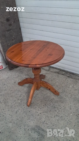 Маса малка масив бор №18, снимка 2 - Маси - 53323264