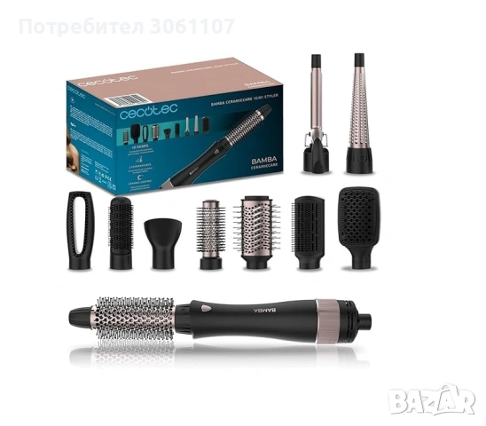 Комплект четка с горещ въздух 10 в 1 Cecotec Bamba CeramicCare Styler