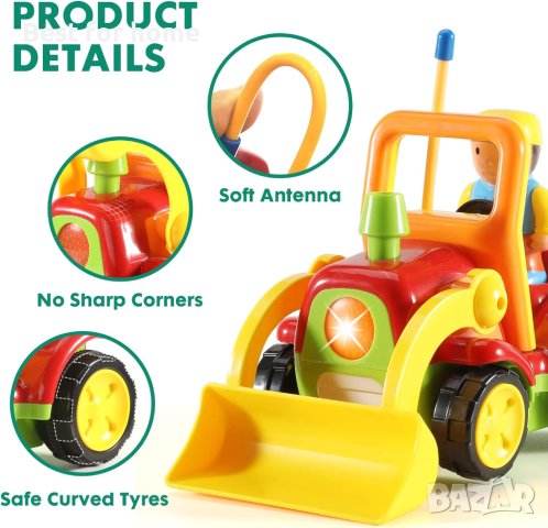 Lovely Багер, Строителна кола със светлини и музика, с дистанционно управление, снимка 4 - Коли, камиони, мотори, писти - 43294478