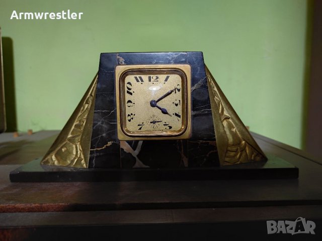 Стар Френски Механичен Мраморен Часовник Bayard, снимка 1 - Антикварни и старинни предмети - 38135144