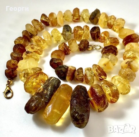 Уникално колие от Мексикански кехлибар 212,8 карата. , снимка 2 - Колиета, медальони, синджири - 43506697