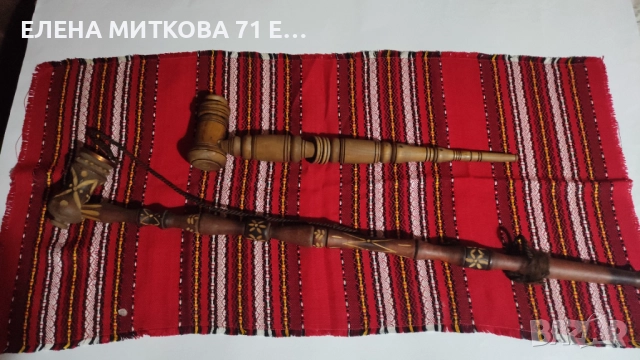 2 стари дървени лули ръчна изработка