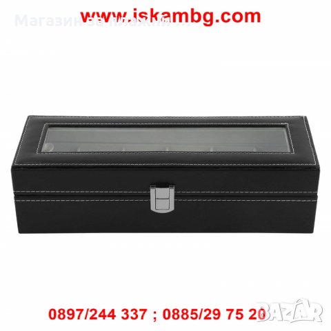 Кожена кутия за съхранение на 6 часовника - КОД КЛАСИК, снимка 6 - Подаръци за мъже - 28396165