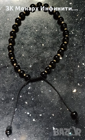 Златна гривна с топчета /585/, снимка 5 - Гривни - 53126906