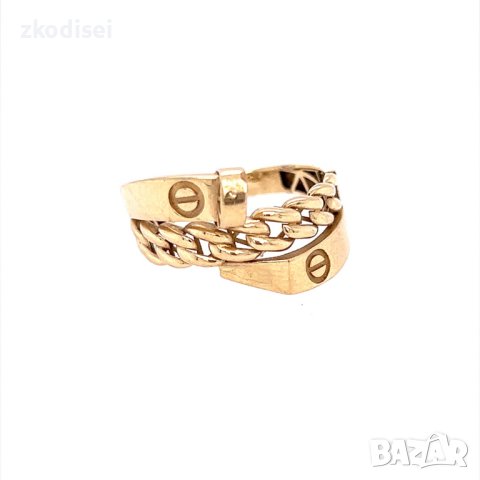 Златен дамски пръстен 2,44гр. размер:58 14кр. проба:585 модел:21631-5, снимка 1 - Пръстени - 43944991