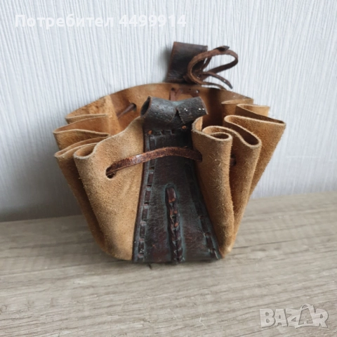 Стара кесия от естествена кожа, снимка 4 - Антикварни и старинни предмети - 52423089