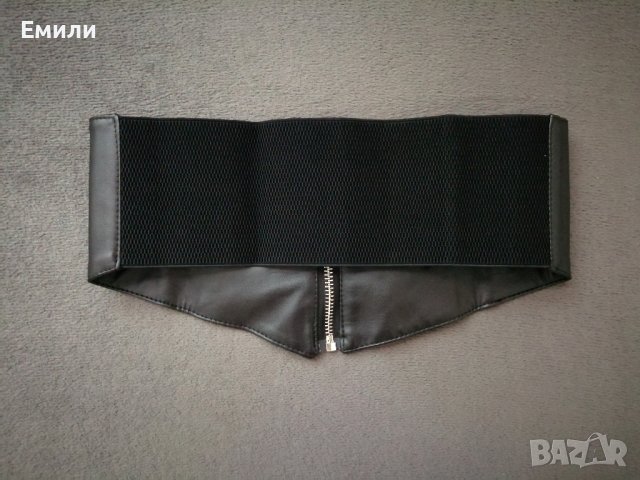 Широк кожен колан за талия - корсет с цип, катарами и ластик р-р S, M, снимка 16 - Корсети, бюстиета, топове - 43518487