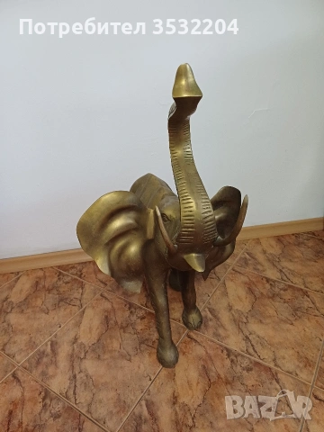 Голям бронзов слон, снимка 3 - Антикварни и старинни предмети - 53178736