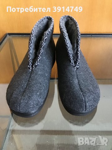 Дамски пантофи, топли, ватирани, 100% вълна отвън и отвътре, 38, *НОВИ*