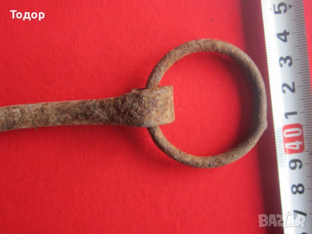 Старинна кована юзда ковано желязо, снимка 3 - Колекции - 37345976