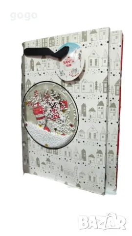 Коледна подаръчна чанта със снежна топка, снимка 6 - Други - 47706227