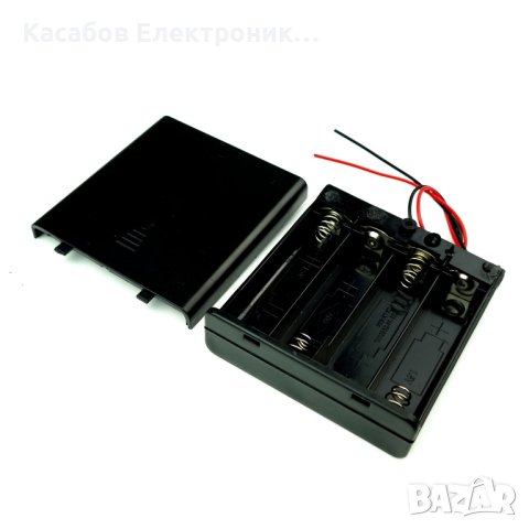 Гнездо за 4 х АА батерии с ключ R6 6V