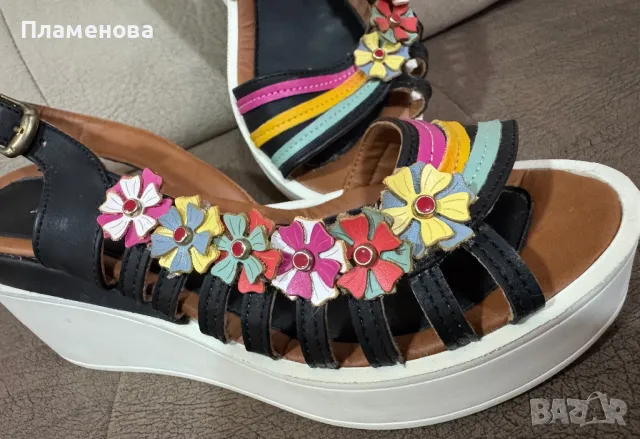 Дамски летни сандали - 37/38 номер, снимка 2 - Сандали - 49337629