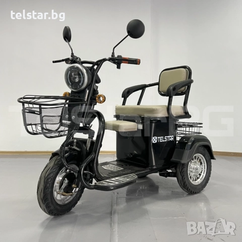 Електрическа триколка 1+1 TS-750++ NEW 48V 1500W Нов модел 2025 със задно предаване с диференциал и 