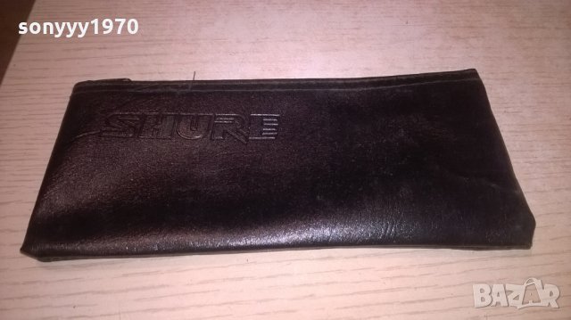 shure-калъф с цип 21Х10СМ-ПРОФИ КОЖЕН КЕИС, снимка 4 - Микрофони - 26689251