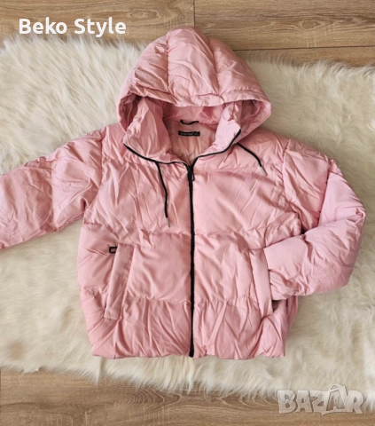 Дамско късо яке налично в черно бежаво и розоро, снимка 4 - Якета - 52177934