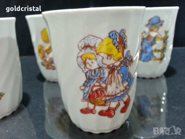 стар полски порцелан чаени чаши детски мотиви , снимка 5 - Антикварни и старинни предмети - 51636434