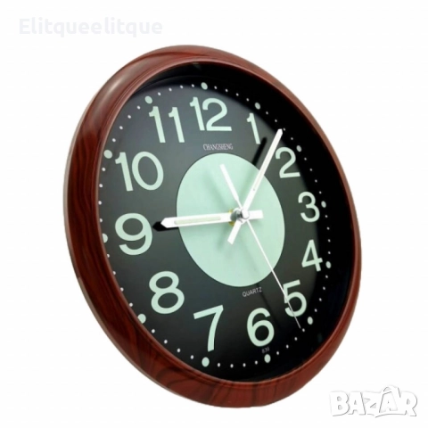 Светещ безшумен часовник за стена или маса, 26 см, снимка 3 - Декорация за дома - 52185385