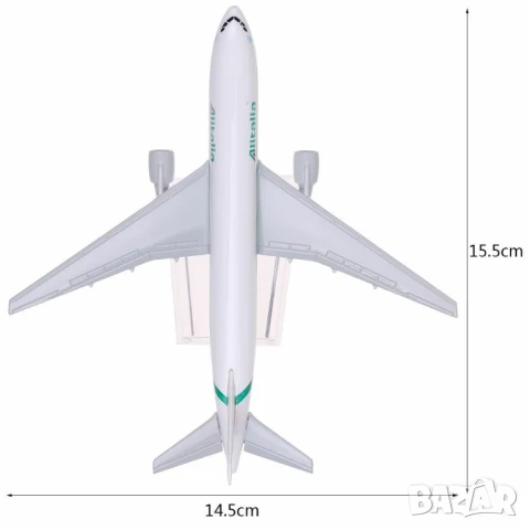 Boeing 777 самолет модел макет Alitalia авиокомпания билети , снимка 2 - Влакчета, самолети, хеликоптери - 50942632