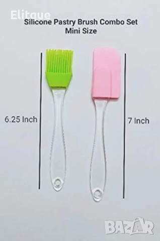 Готварски комплект 2в1 силиконова четка с шпатула, снимка 5 - Други - 52903208