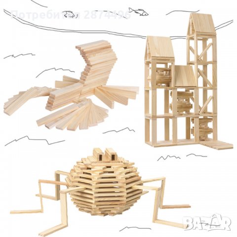 3669 дървен конструктор, снимка 4 - Образователни игри - 36738731