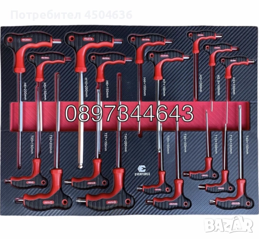 Шкаф-количка с инструменти EVERFORCE 251 части, снимка 8 - Куфари с инструменти - 51531534