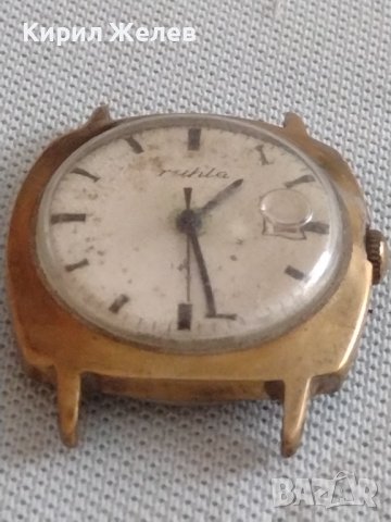Стар мъжки часовник Ruhla ANTI-MAGNETIC с позлатена рамка за КОЛЕКЦИЯ 28401, снимка 6 - Други ценни предмети - 43894825