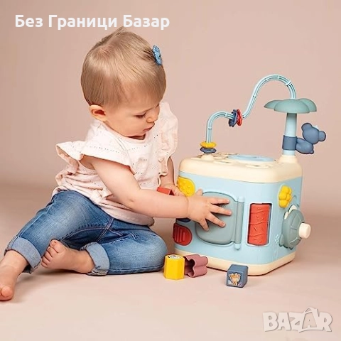 Нов Детски куб за игра Smoby 5 страни със сортер и интерактивни функции, снимка 4 - Образователни игри - 51744417