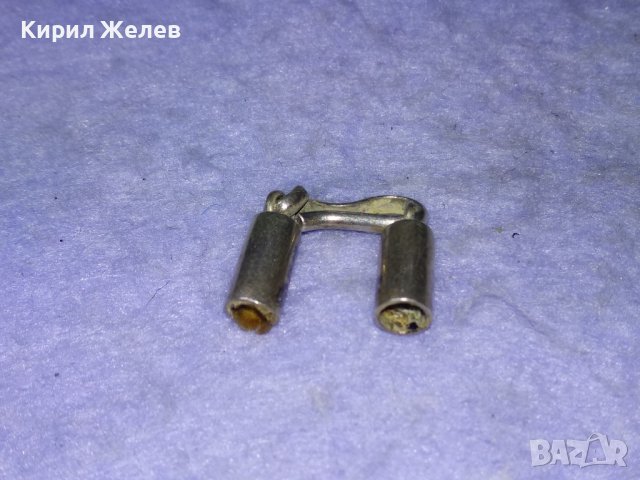 Стара СРЕБЪРНА ЗАКОПЧАЛКА За КОЖЕНО или СИЛИКОНОВО ШНУРЧЕ КОЛИЕ - СРЕБРО 925 ПРОБА 28469, снимка 7 - Колиета, медальони, синджири - 43318202