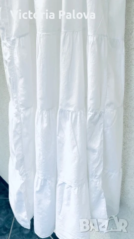 Дълга бяла рокля тънък памук Италия, снимка 10 - Рокли - 51026617