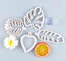 4 бр листа листо Хаваи Хавайски тропически сет пластмасови резци форми за фондан тесто торта украса , снимка 3
