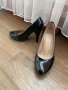 Дамски обувки черен лак заоблени с висок ток МЕГИЯС, снимка 2