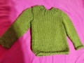 Детски ръчно плетен пуловер за 2-3г дете, снимка 2