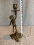  месингов свещник  държач за свещ с ангел, снимка 4