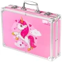 Детско куфарче за рисуване Еднорог, 145 части, Син/розов , снимка 8