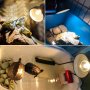Нагревателна лампа с щипка за аквариумни влечуги гущери костенурки 2x25W E27 UVA UVB  крушки , снимка 8