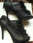 Черни сандали на висок ток 37 номер обувани веднъж 20лв, снимка 8