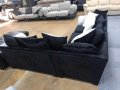 ПРОМОЦИЯ!!! Нов Ъглов диван от плат цвят - черно и сиво, материал плюш, снимка 8
