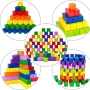 Дървена играчка 100 кубчета образователни игри Монтесори, снимка 1