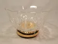 кристална купа с метален пиедестал 6/1, снимка 1