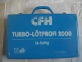 НОВ Немски Професионален к-т Газов Пропан-бутан Поялник Горелки CFH PROFI в метален куфар, снимка 17