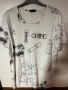 Бяла тениска с надписи с къси ръкави, снимка 1