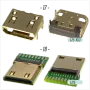 Букса конектор HDMI , mini HDMI SMT, Micro 19 pin HD connector  , снимка 10