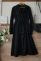 Черна рокля тип риза PIECES , снимка 1