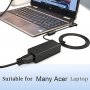 Ново зарядно 65W за лаптоп Acer Aspire Стенен адатпер захранващ кабел , снимка 7